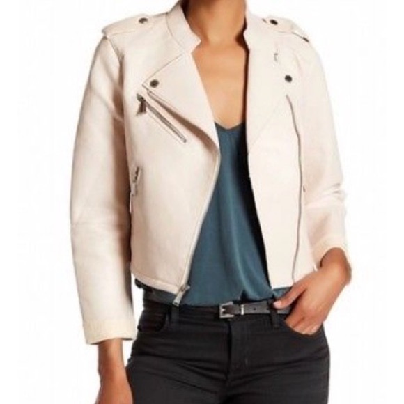 BCBG Pale Pink Moto Jacket in Size Medium - Picture 4 of 4